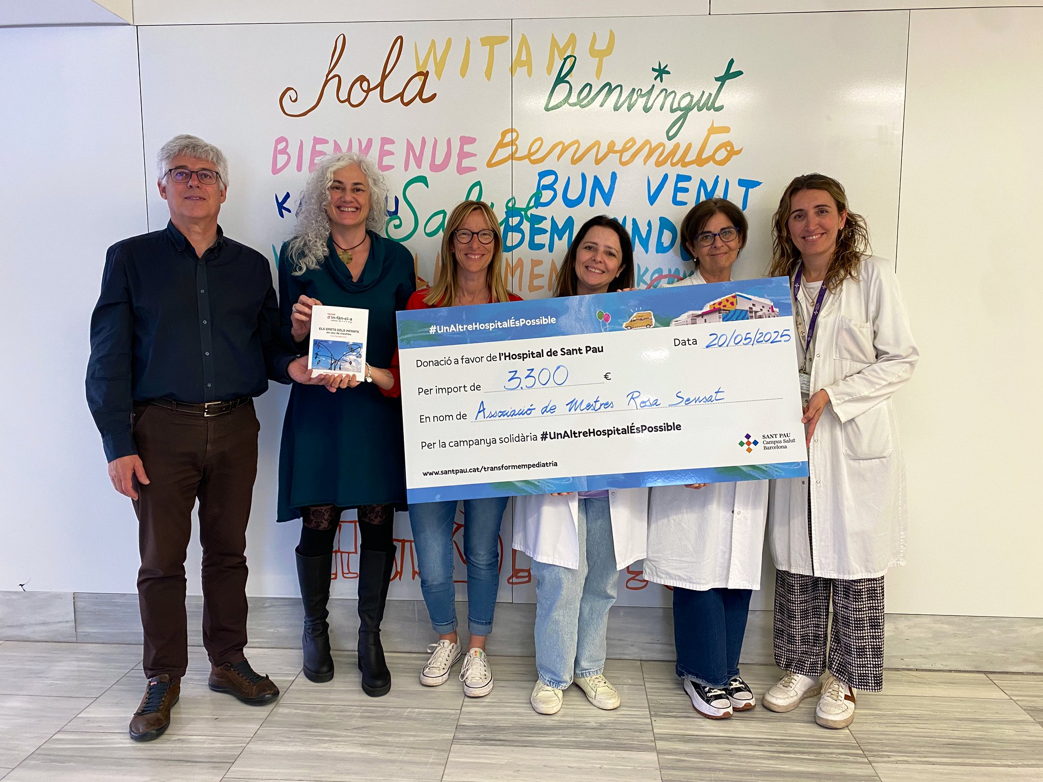 Rosa Sensat fa una aportació solidària al projecte #UnAltreHospitalÉsPossible