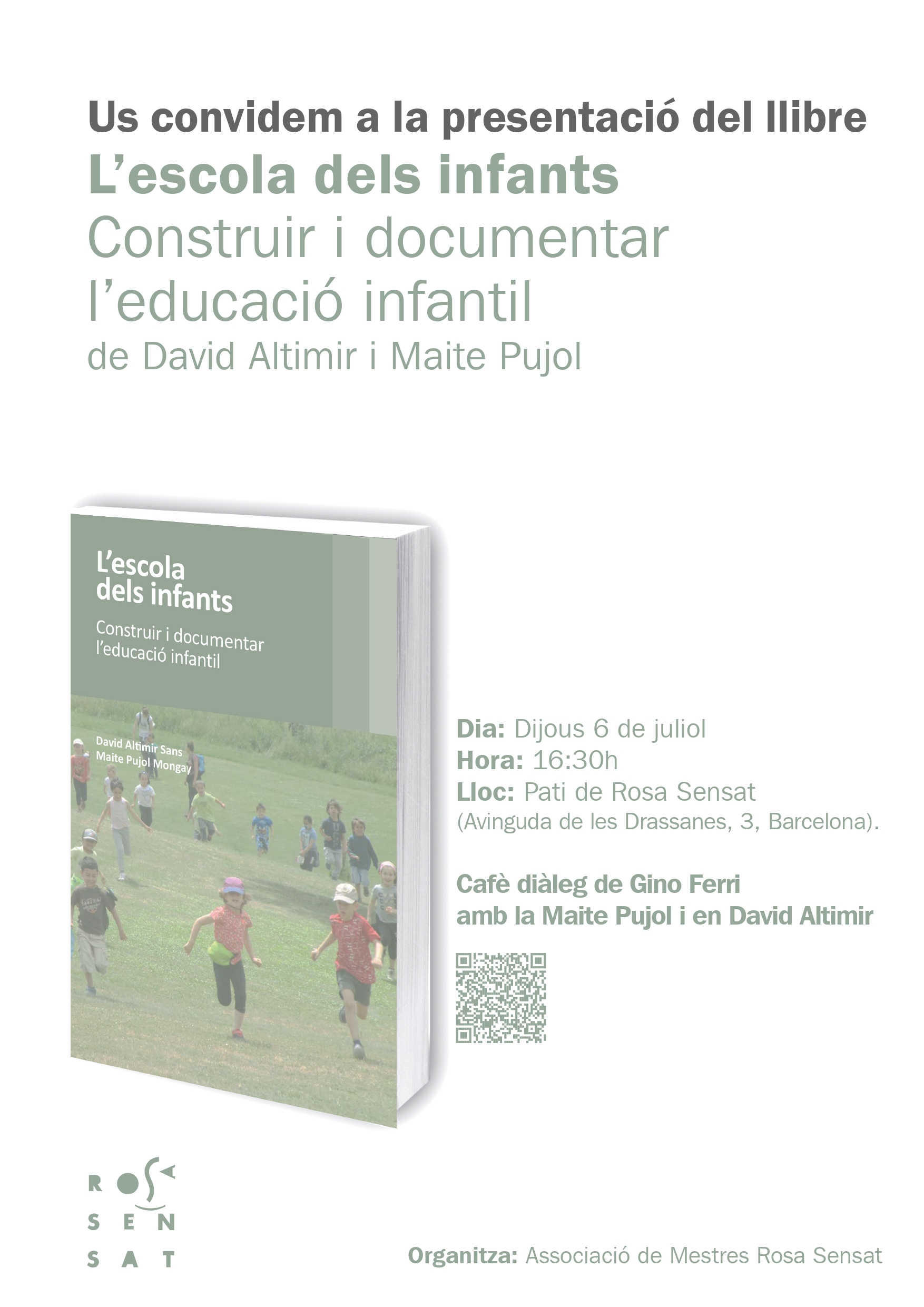 [6 de juliol] L’escola dels infants | Cafè diàleg de Gino Ferri amb els autors, Maite Pujol i David Altimir