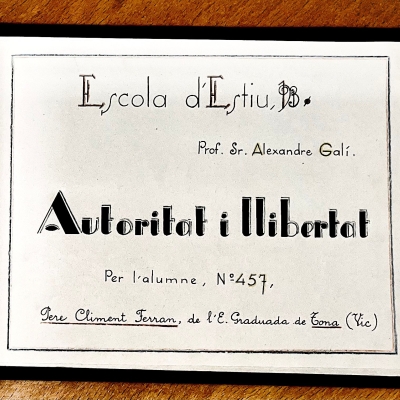 Fem memòria: Diari d’un alumne de l’Escola d’Estiu de 1931