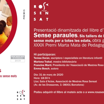 Presentació dinamitzada del llibre d'Emma Bosch, «Sense paraules. Sis tallers de lectura d'àlbums sense mots per a totes les edats»